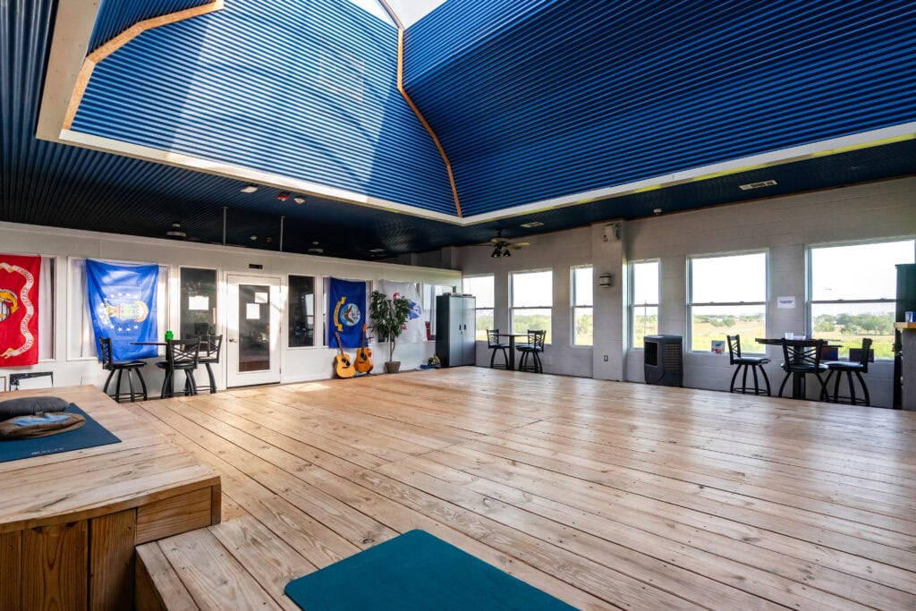 Meditation and yoga room at New Hope Ranch